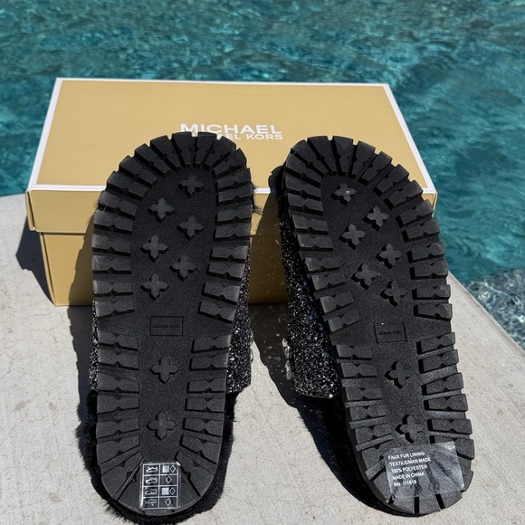 Michael Kors Stark Embellished Crystal Slides Size 10